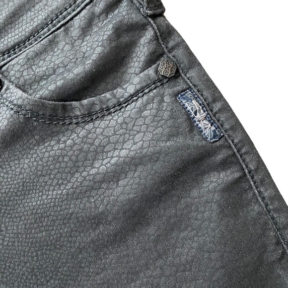 Silver Aiko Black Faux Snakeskin Skinny Jean 27/31 - Picture 3 of 12